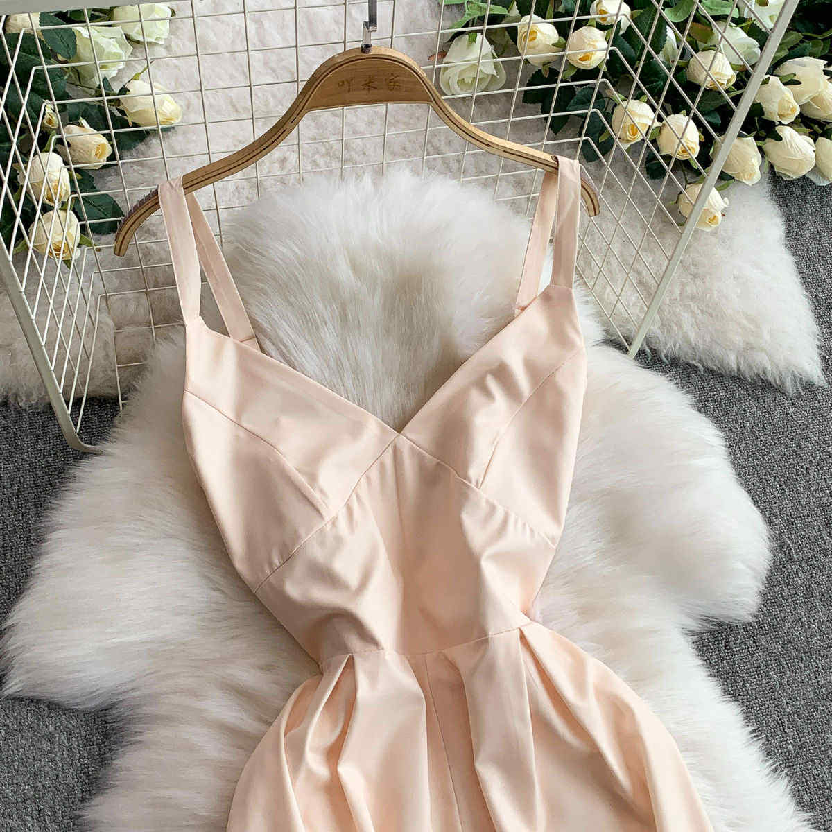 Peach Floral Wide-Leg Jumpsuit – Summer Elegance
