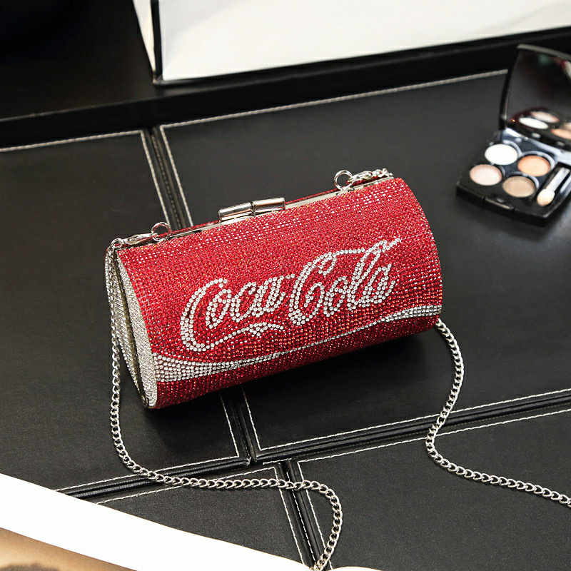 Red Rhinestone Coca-Cola Inspired Clutch Bag