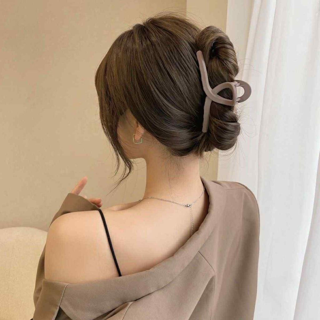 Neutral Matte & Fur Hair Clip Set – 9pcs Premium Collection