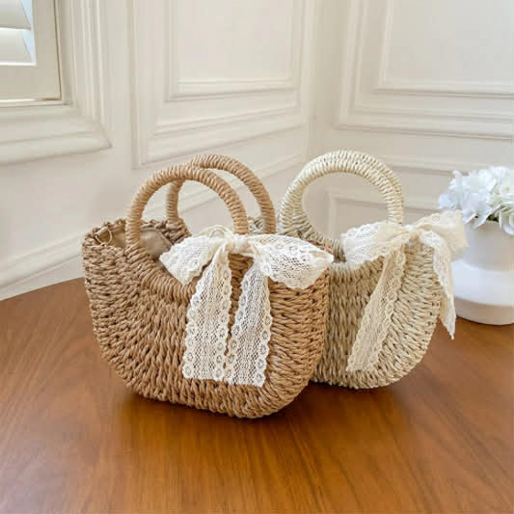 Handmade Straw Mini Bag – Summer Beach & Brunch Essential
