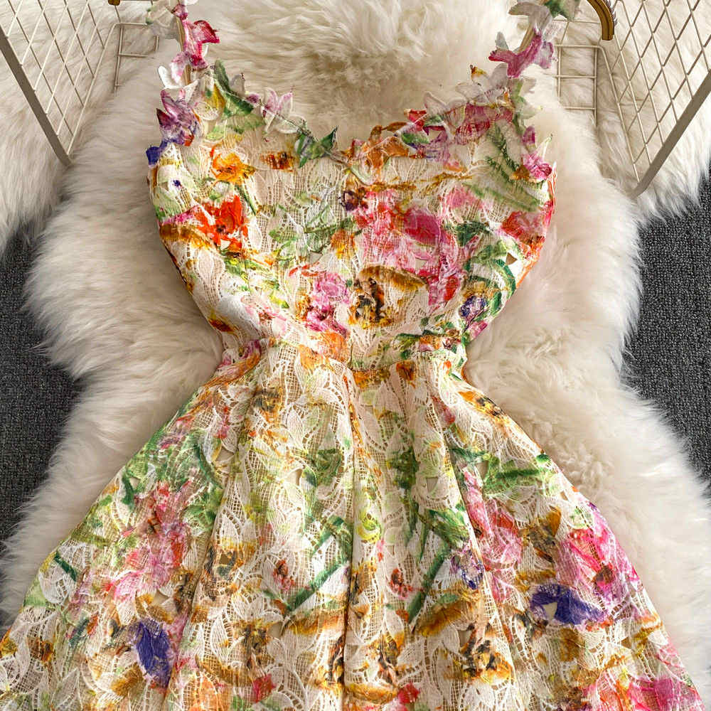 Pastel Floral Lace Maxi Dress – Garden Party & Resort Wear