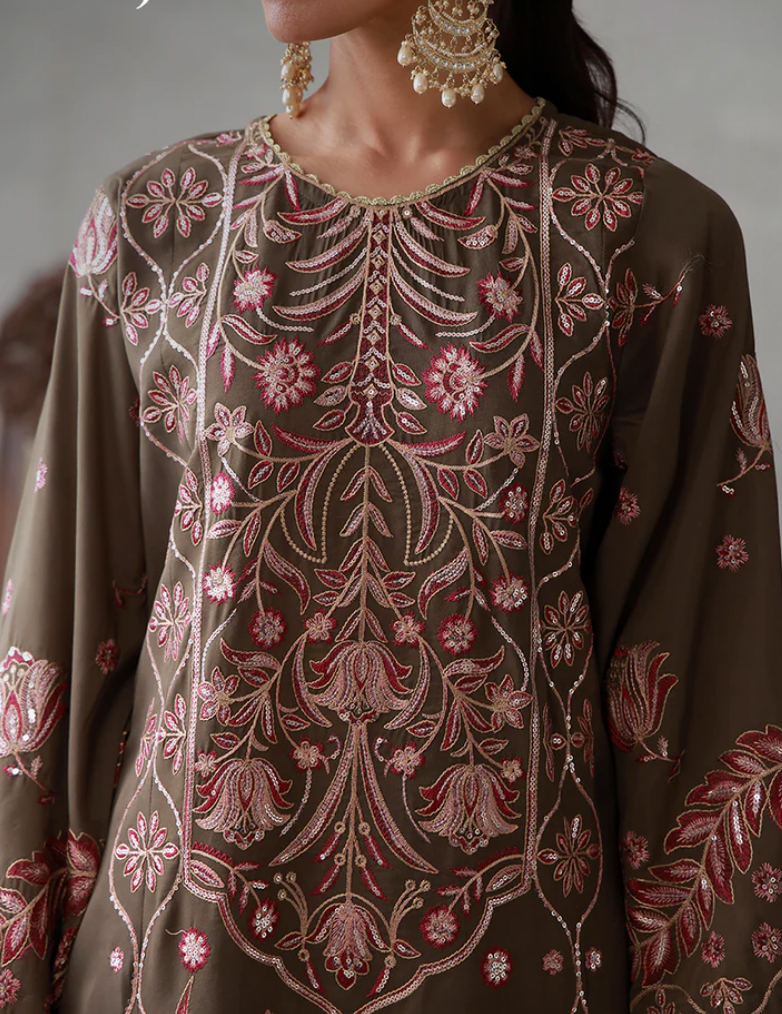 Embroidered Poly Silk Stitched 3pcs