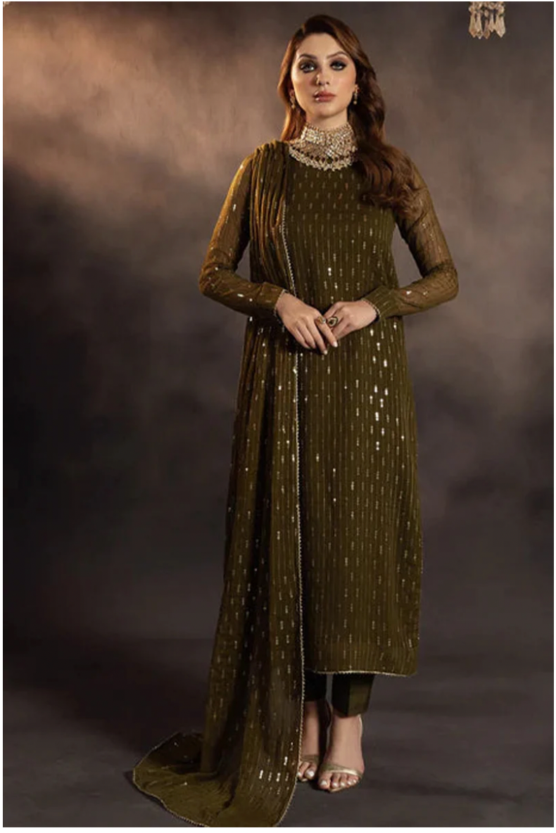 Hazel Brown Festive Pakistani Eid Dress