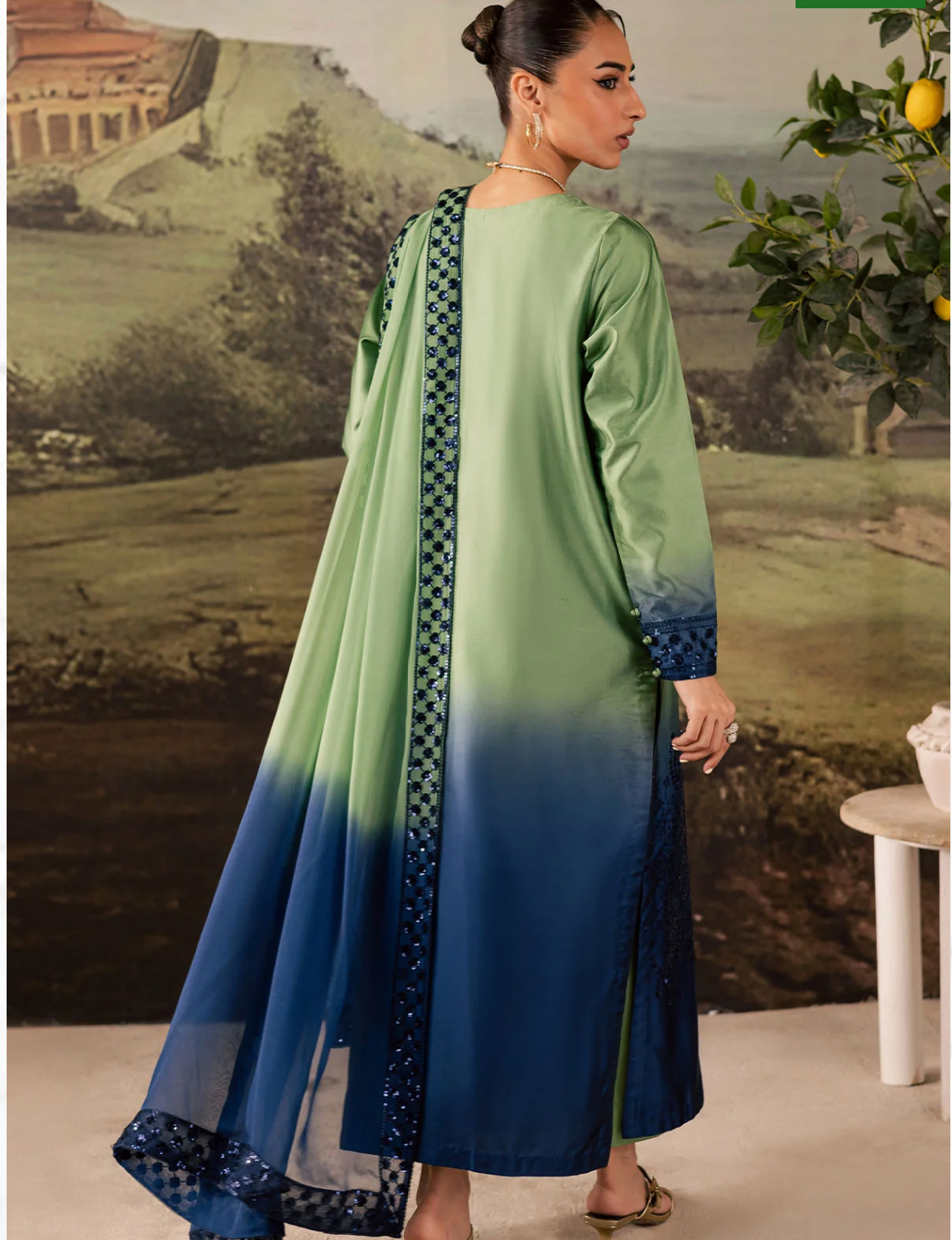 Embroidered Silk Shirt  Eid Dress