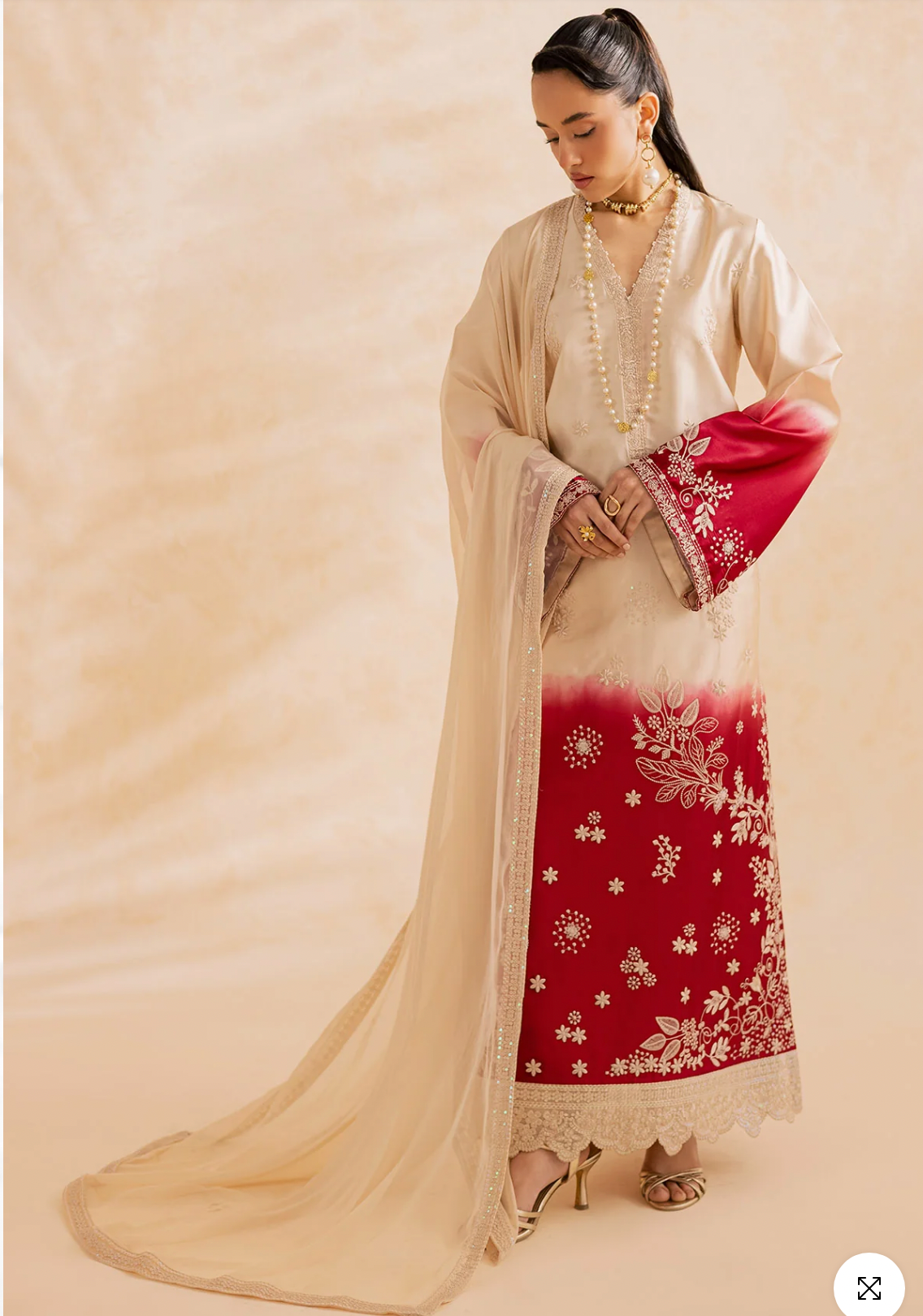 Embroidered Silk Shirt Eid Dress