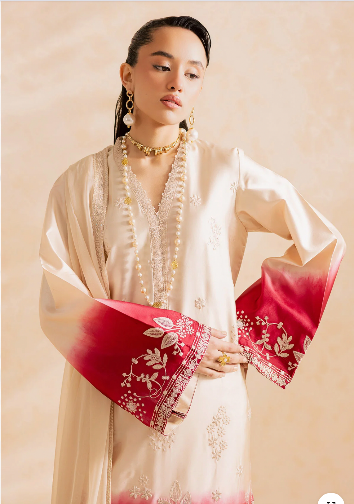 Embroidered Silk Shirt Eid Dress