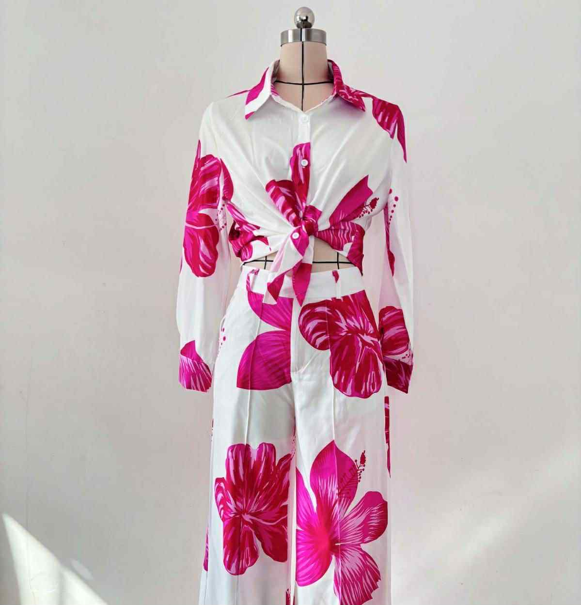 Tropical Bloom Two-Piece Set – Bold & Breezy Resortwear