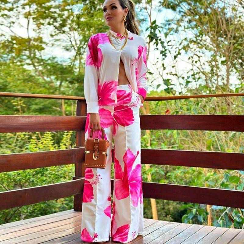 Tropical Bloom Two-Piece Set – Bold & Breezy Resortwear
