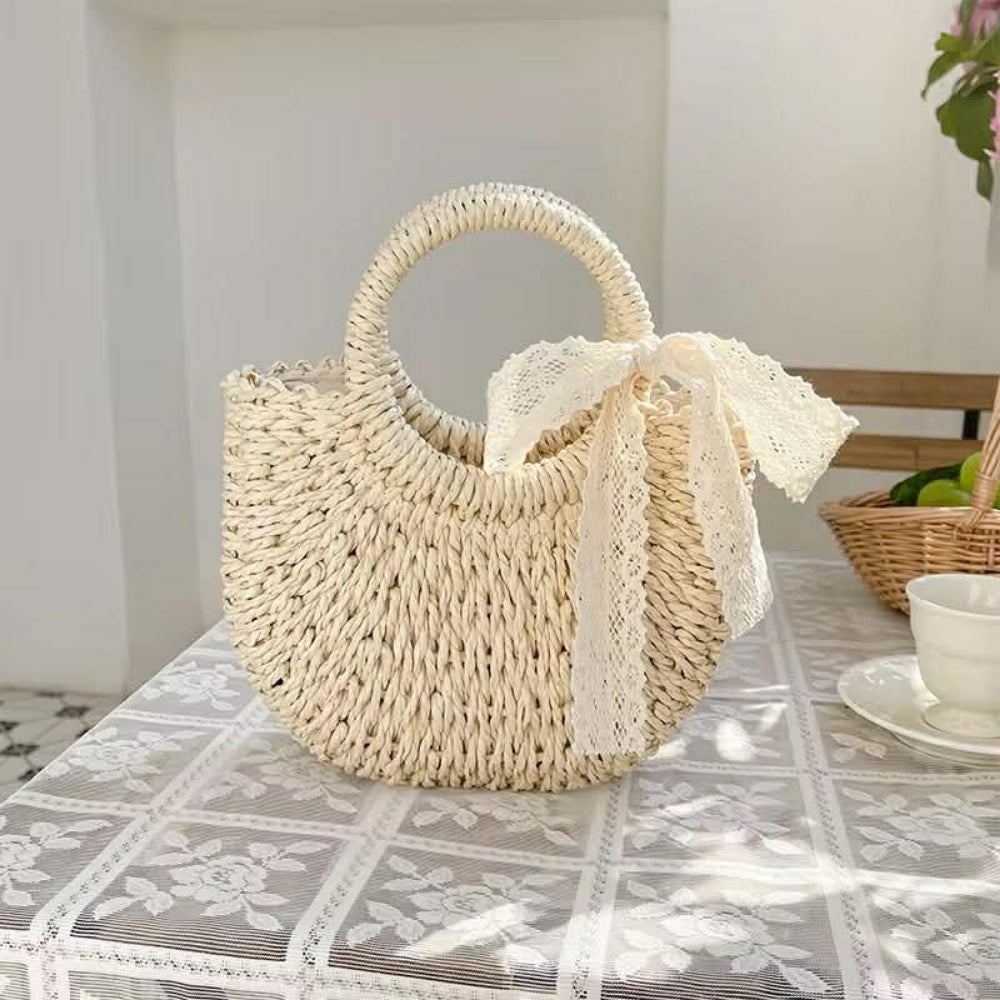 Handmade Straw Mini Bag – Summer Beach & Brunch Essential